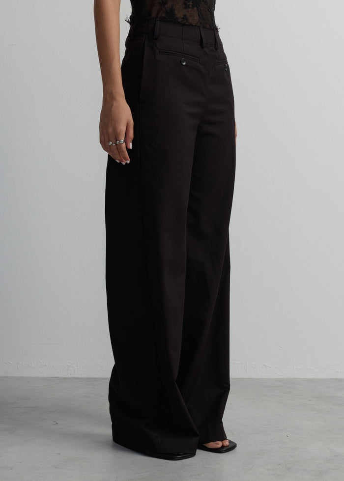 STRAIGHT WOVEN SUIT PANTS