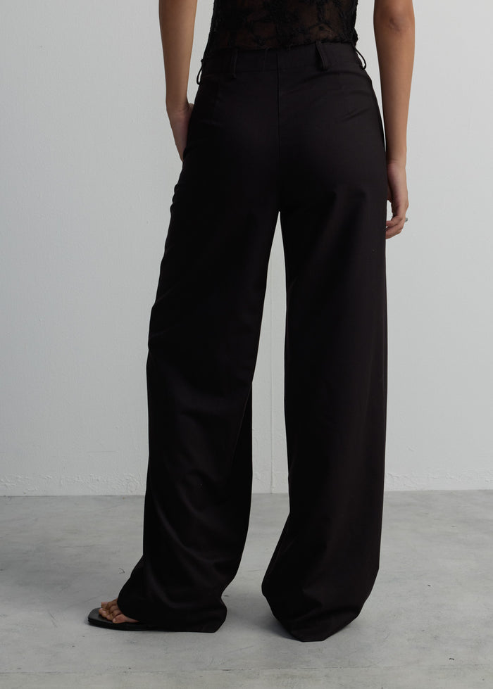STRAIGHT WOVEN SUIT PANTS