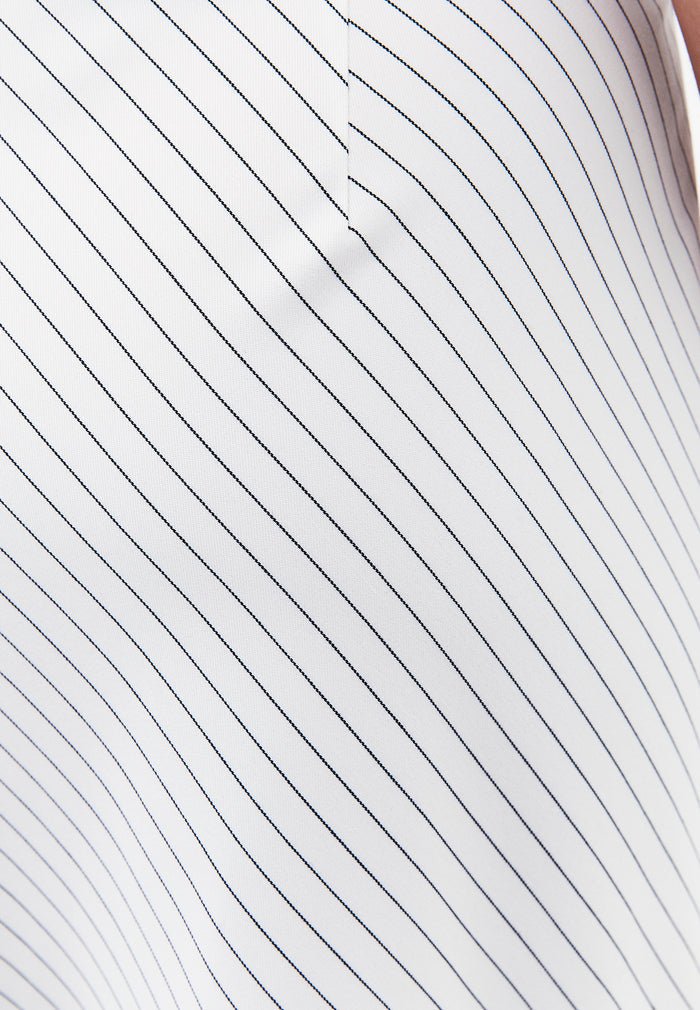 Striped A-Line Midi Skirt - STRIPE COMB