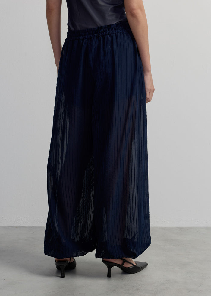 STRIPED MESH PANTS