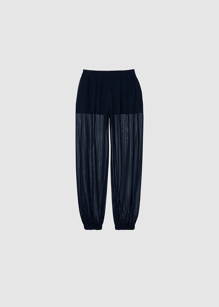 STRIPED MESH PANTS