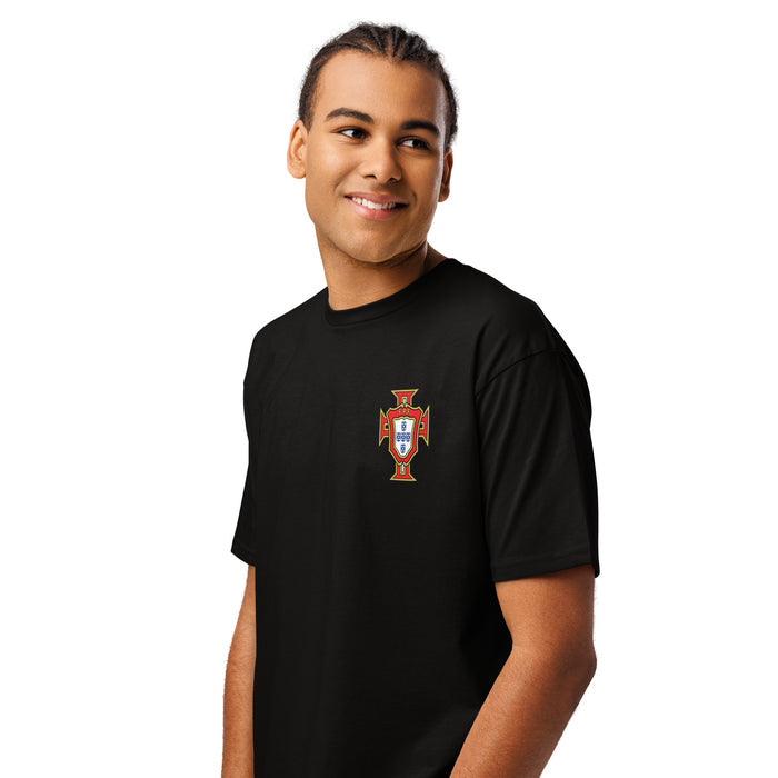 T-shirt premium Cristiano Ronaldo Portugal noir - football homme