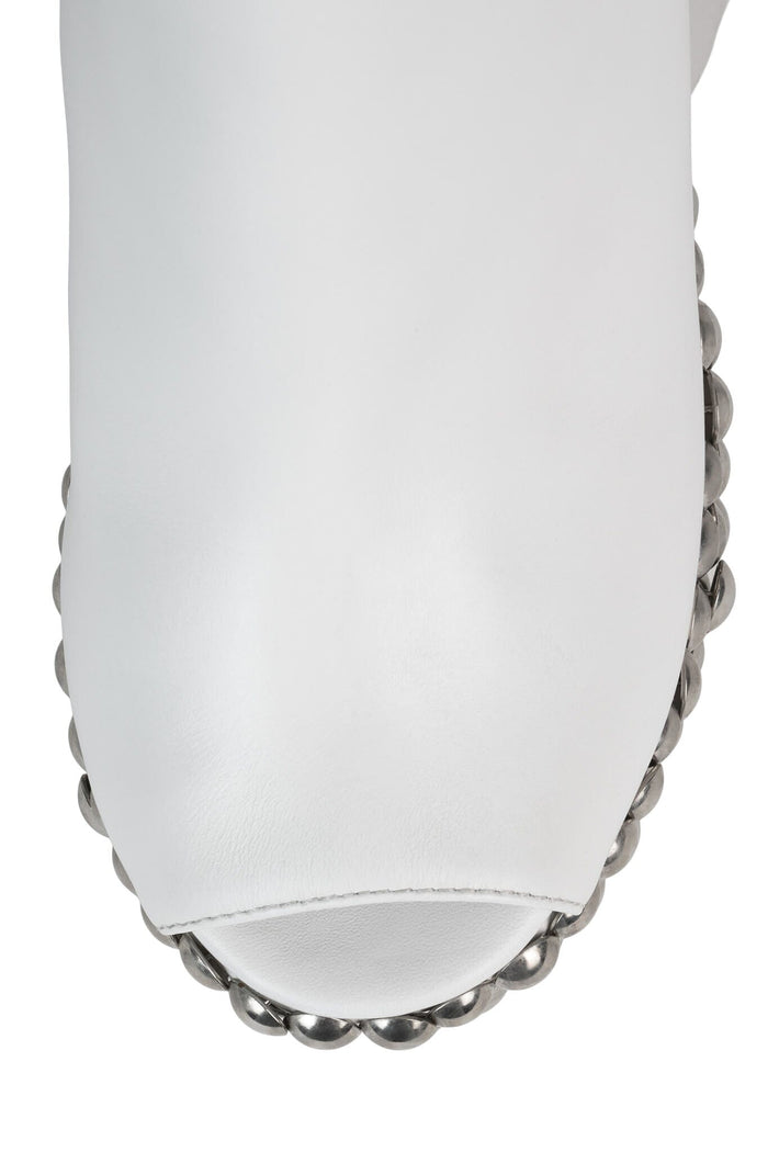 TICK Jeffrey Campbell Platform Booties White