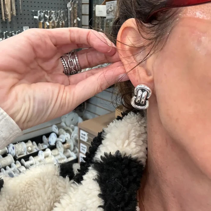 TL JSR Sterling Geo Earring