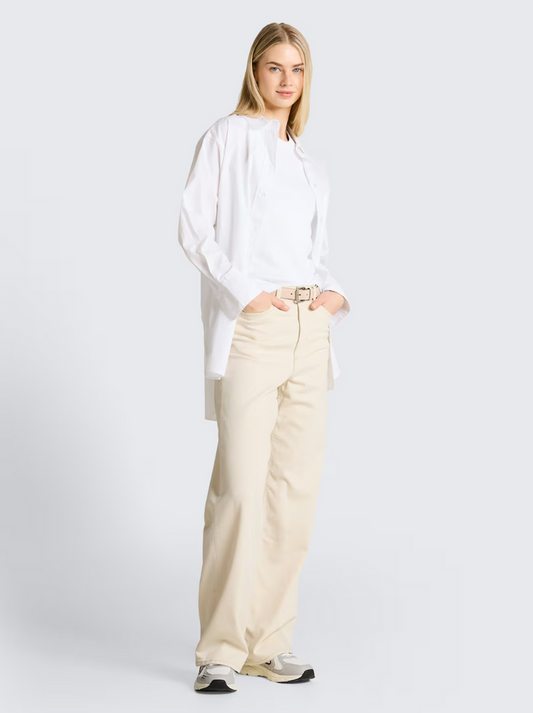 Tom Tailor Wide High Waisted Denim in Cream