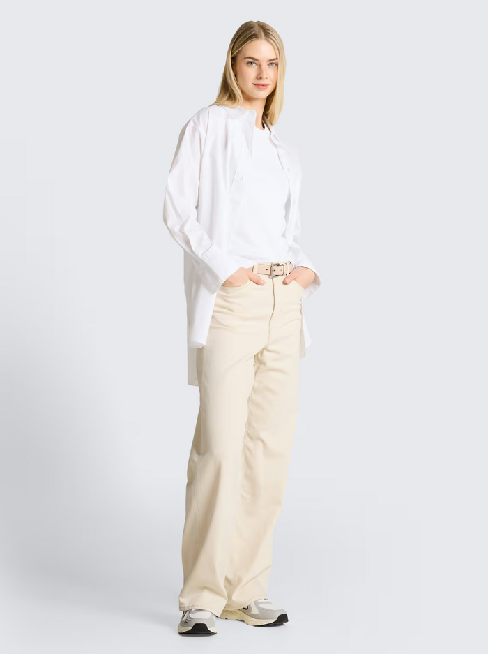 Tom Tailor Wide High Waisted Denim in Cream