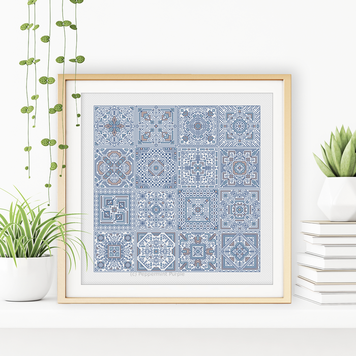 Turkish Tiles Blackwork Pattern by Peppermint Purple