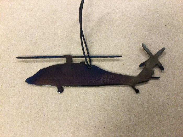 UH-60 Black Hawk Helicopter Ornament - Metal