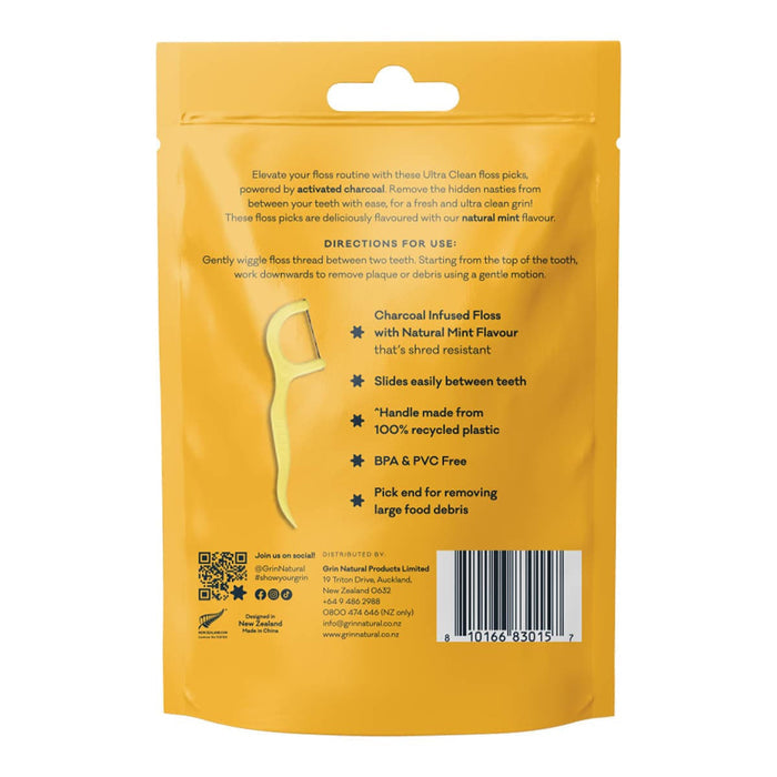Grin Ultra Clean Charcoal Infused Floss Picks _3