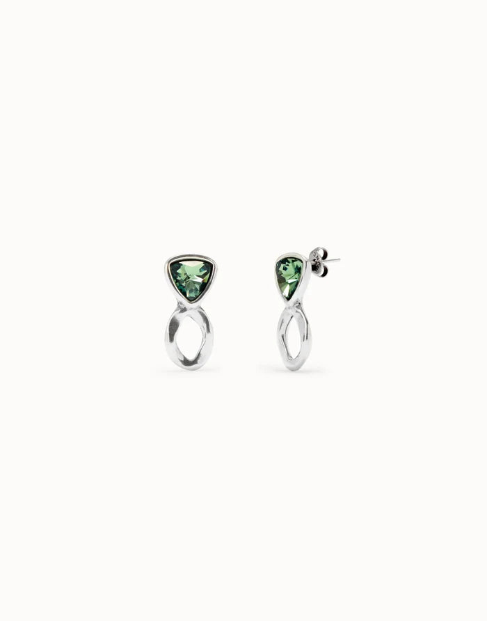 green stone earrings