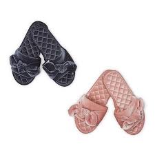 Velvet Bow Detail Slipper