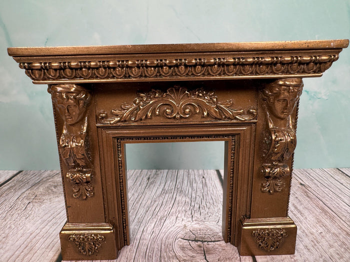 Vintage Artisan Handmade Bronze Fireplace