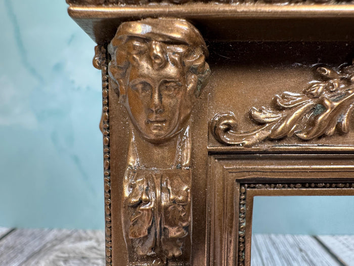 Vintage Artisan Handmade Bronze Fireplace