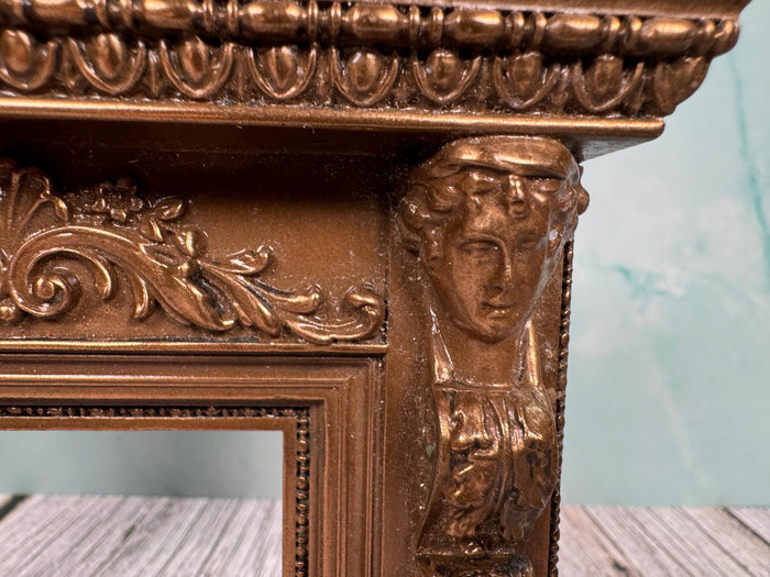 Vintage Artisan Handmade Bronze Fireplace