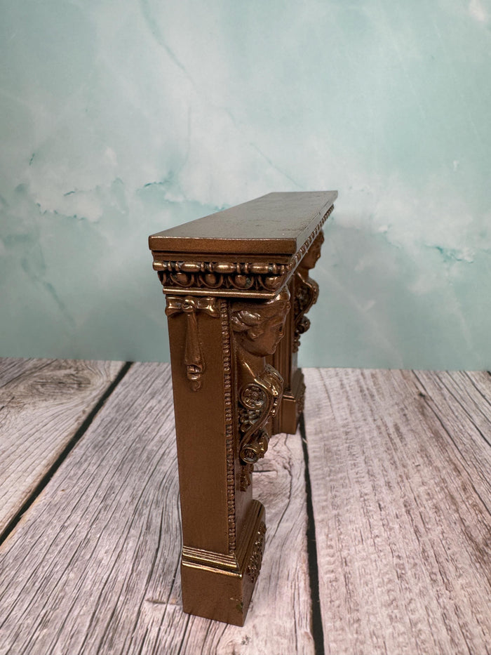 Vintage Artisan Handmade Bronze Fireplace