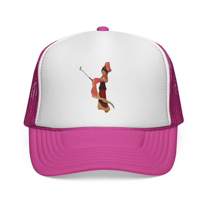 Vintage Belly Dancer Trucker Cap – Retro Dance Illustration Hat