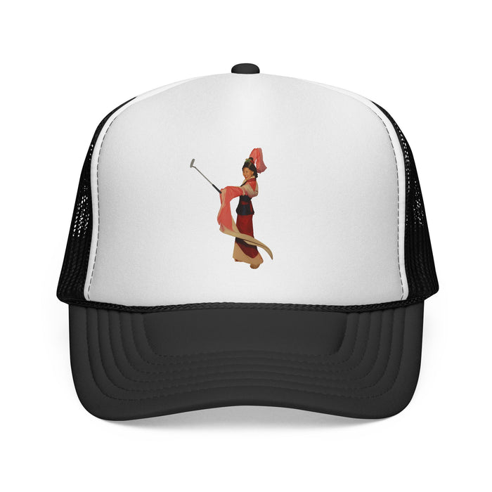 Vintage Belly Dancer Trucker Cap – Retro Dance Illustration Hat