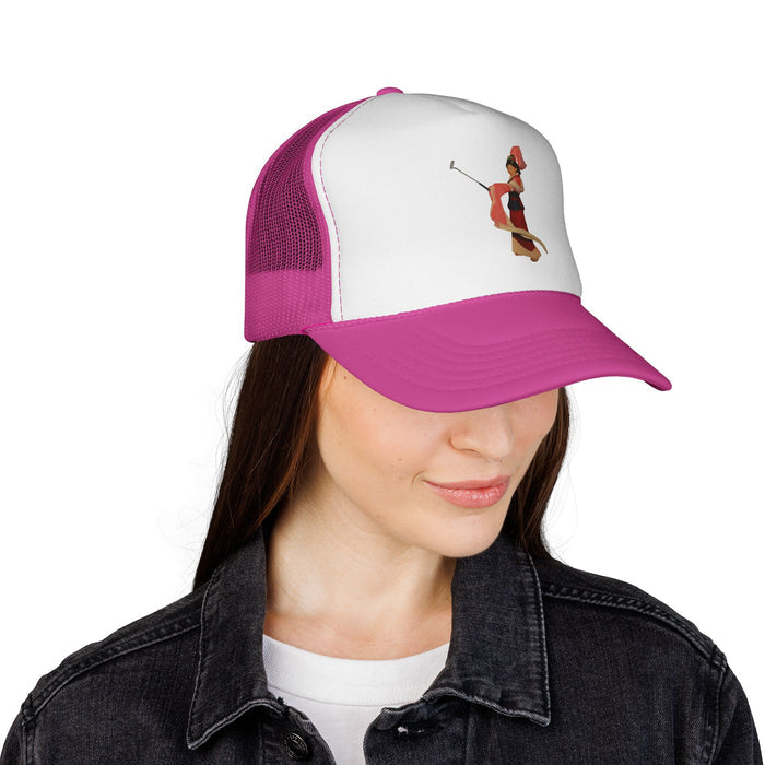 Vintage Belly Dancer Trucker Cap – Retro Dance Illustration Hat