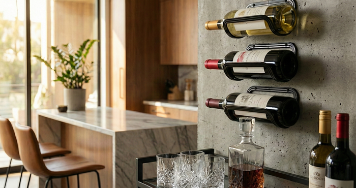 Wall Mounted Wine Rack, Set of 3, (Mounting Hardware Included)