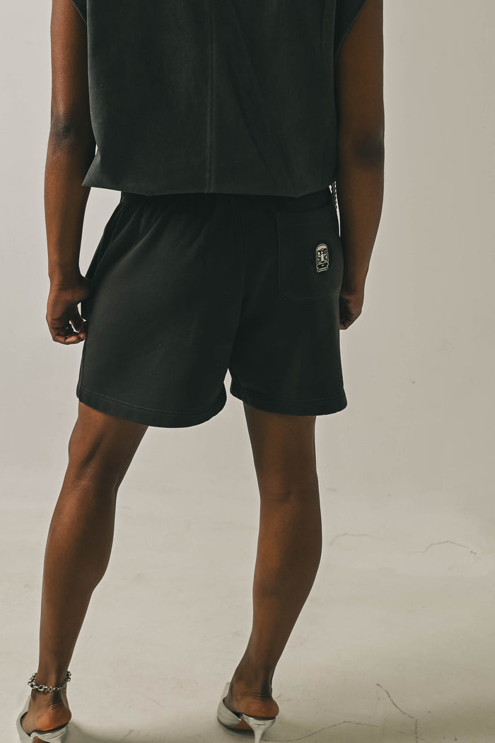 Embroidered Shorts with We Show Up and 17th and Granville emblem