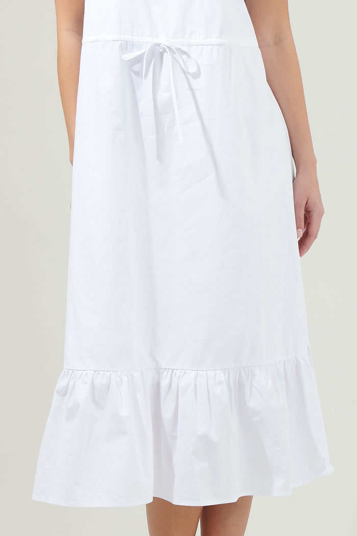 Willow Dust Split Neck Midi Dress