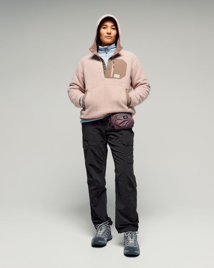 Women's Co-Z High Pile Hooded Pullover v2 -  Light Taupe