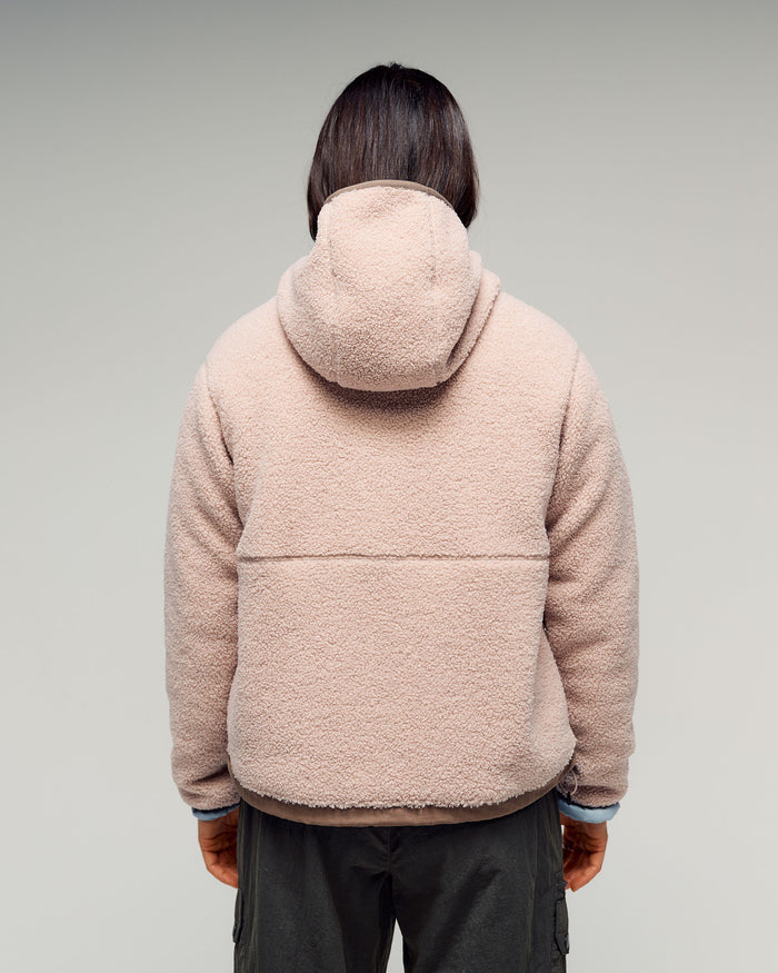 Women's Co-Z High Pile Hooded Pullover v2 -  Light Taupe