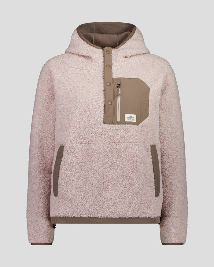 Women's Co-Z High Pile Hooded Pullover v2 -  Light Taupe
