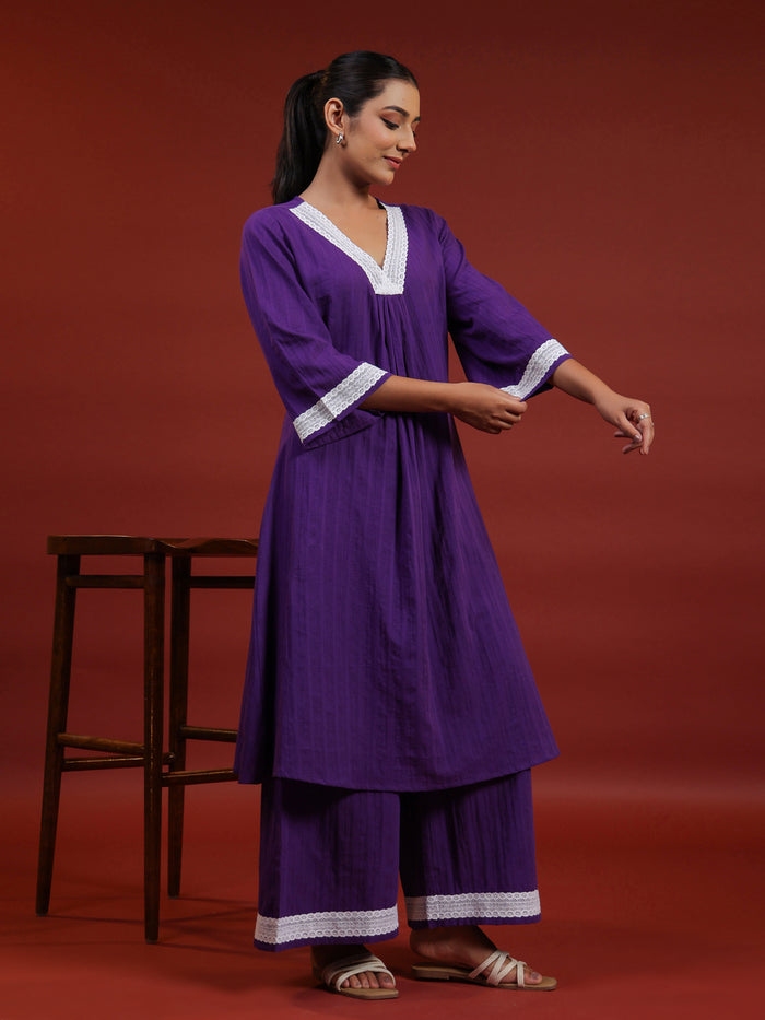 Women's Cotton Kurta With Trousers