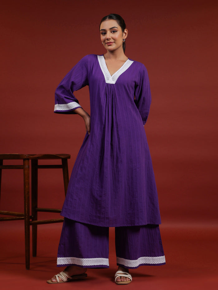 Women's Cotton Kurta With Trousers