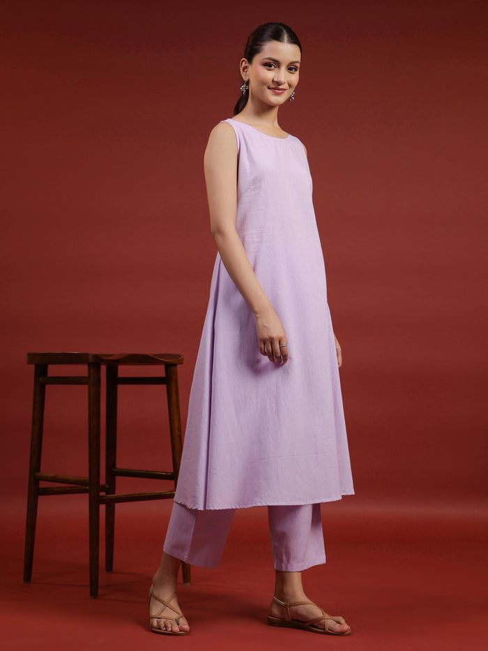 Women's Cotton Sleeveless Kurta with Trousers