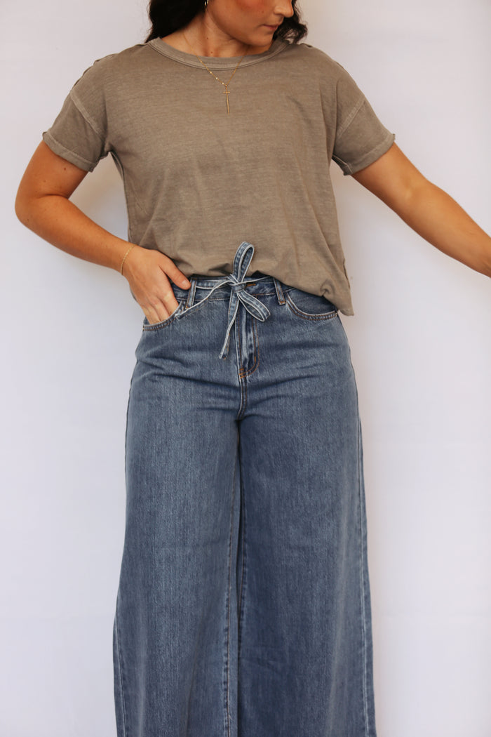 Wren Wide Leg Belt Pants