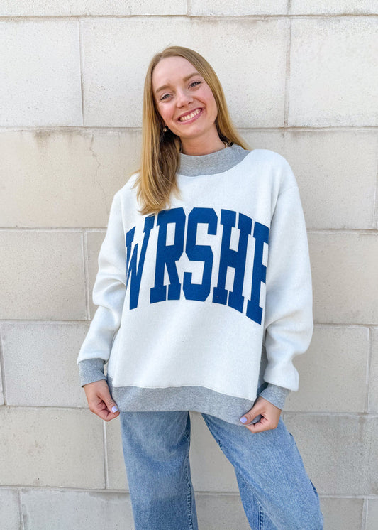 WRSHIP 2-Sided Mock Neck Sweatshirt