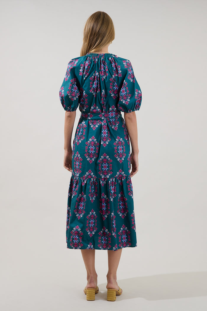Wynette Tiered Midi Dress Folklore