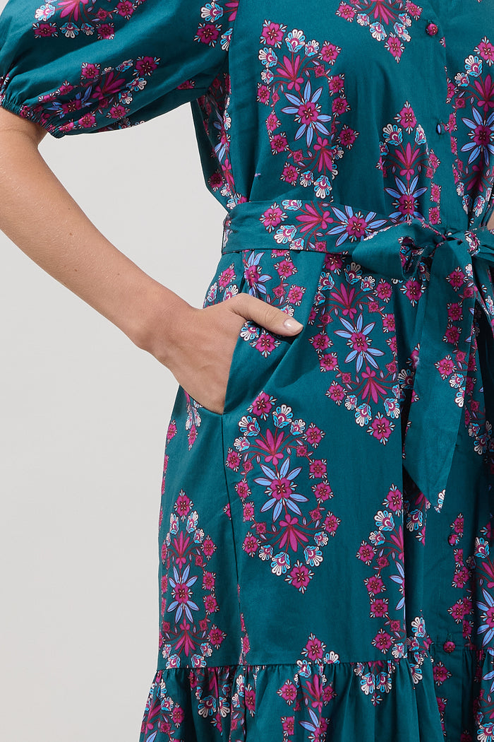 Wynette Tiered Midi Dress Folklore