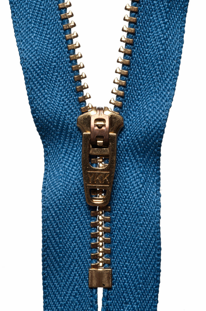 YKK Brass Jeans Zip: 18cm